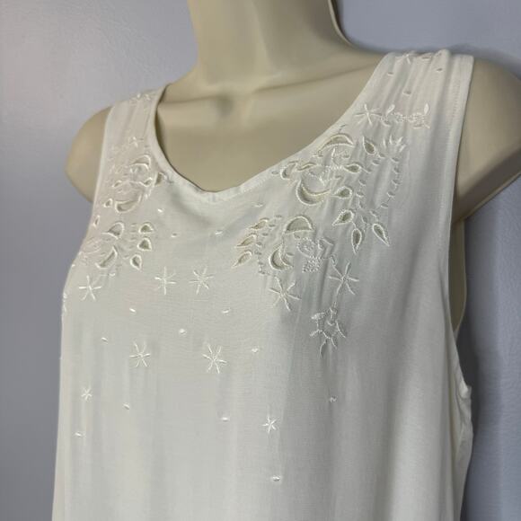 Anine Bing Embroidered Mini Dress Romantic Casual Wardrobe Cream Coastal XS New - Picture 3 of 15